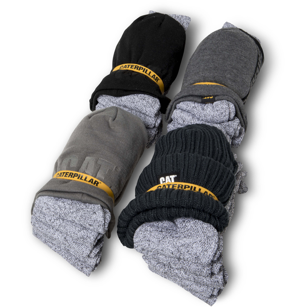 Caterpillar Shoes South Africa - Cat Men's Beanie Bundle Socks Black/grey QL8961032